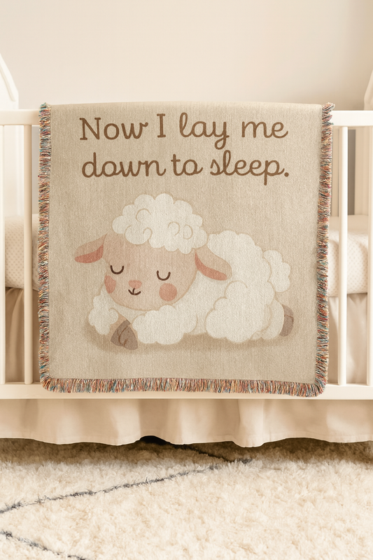 Now I Lay Me Down to Sleep — Baby & Toddler Woven Blanket Throw (32" x 57")