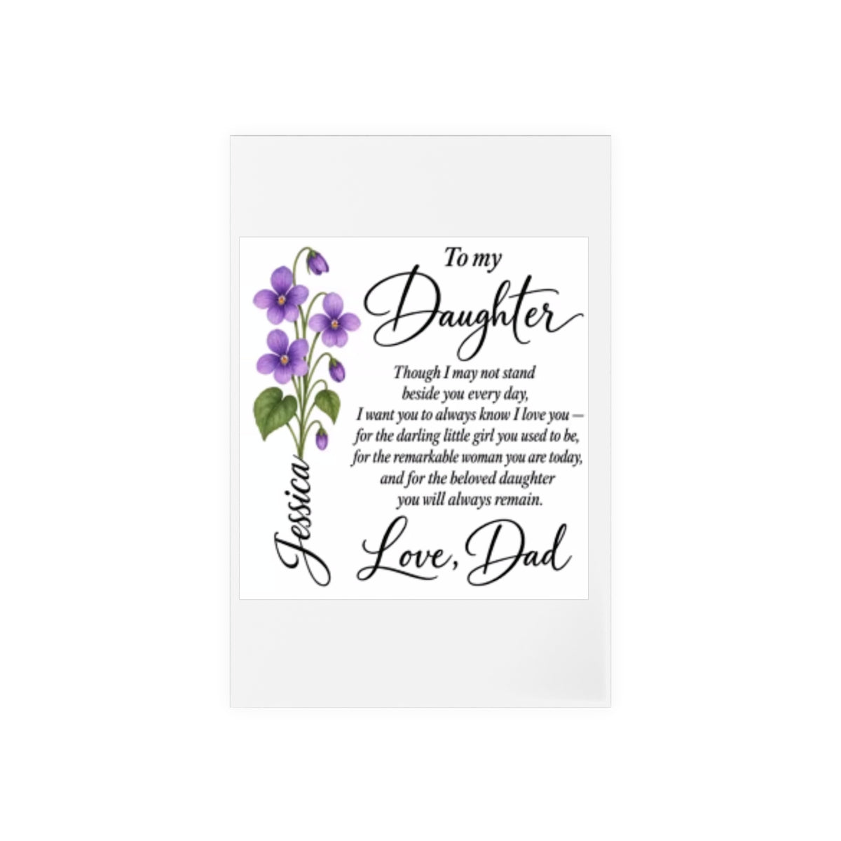 Acrylic Sign with Wooden Stand