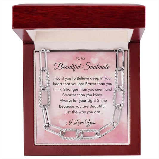 To My Beautiful Soulmate | Forever Linked Necklace