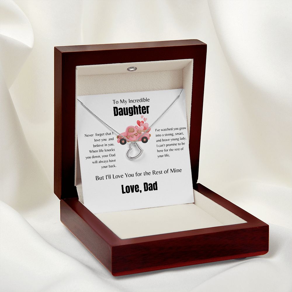 To My Incredible Daughter | Delicate Heart Necklace