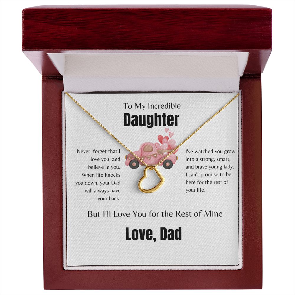 To My Incredible Daughter | Delicate Heart Necklace