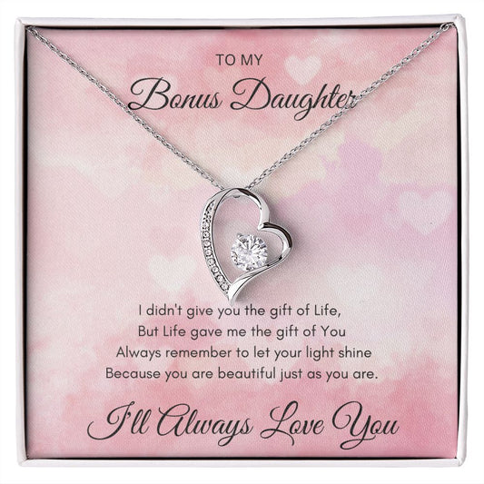 To My Bonus Daughter | Forever Love Necklace