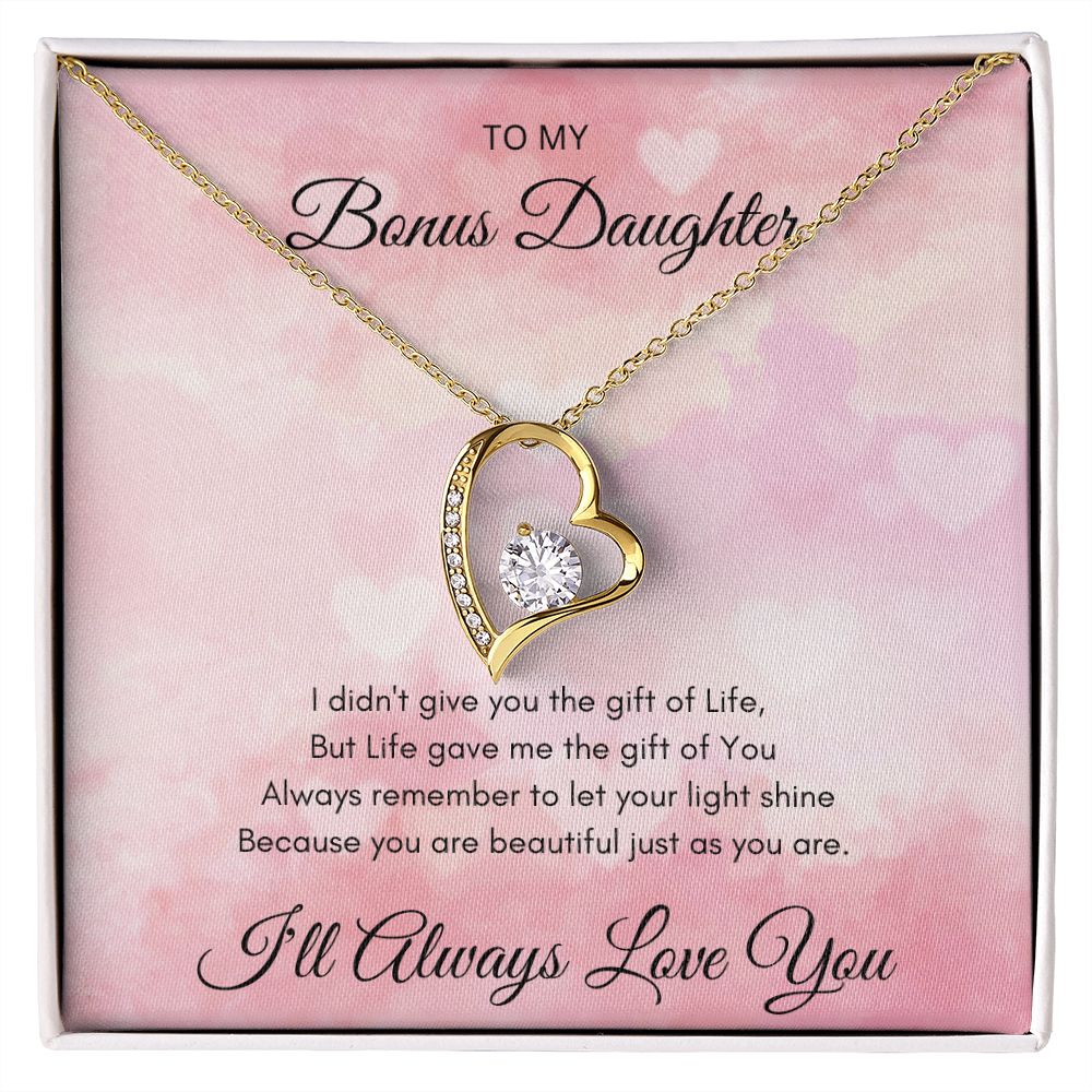 To My Bonus Daughter | Forever Love Necklace